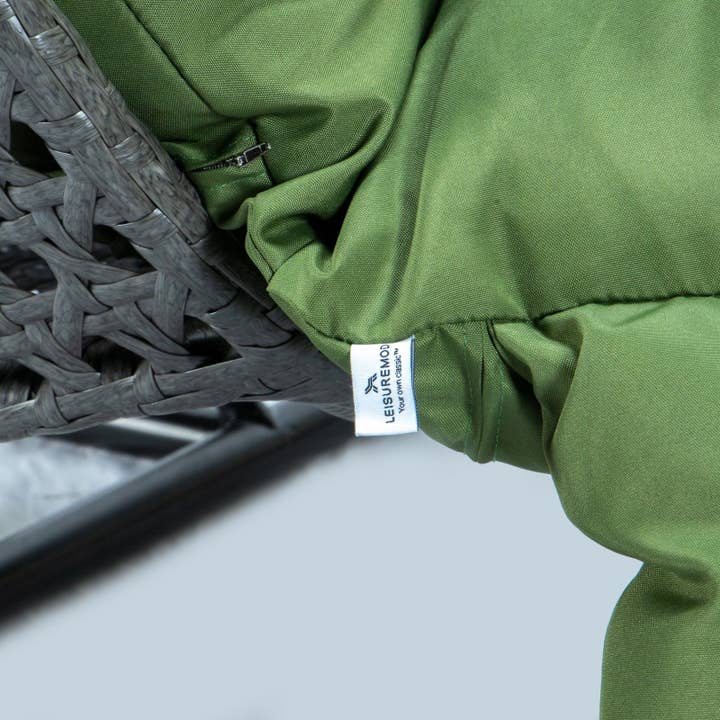 LeisureMod - Wholesale Egg Chair - Modern Charcoal Wicker Hanging Double Seater Egg Swing Chair52