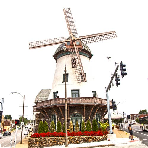 Das Bevo Windmill - St Louis Coaster for wholesale by South Austin Gallery