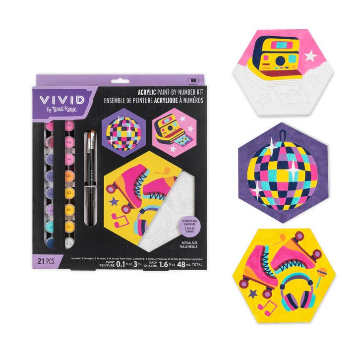 VVD 3 Paquete Lienzo PBN Forma Hexagonal Retro para venta al por mayor de Momenta