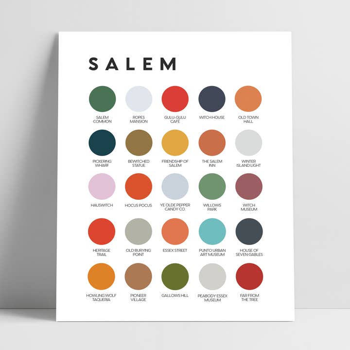 Palette de couleurs Salem pour la vente par Lunch City Studio