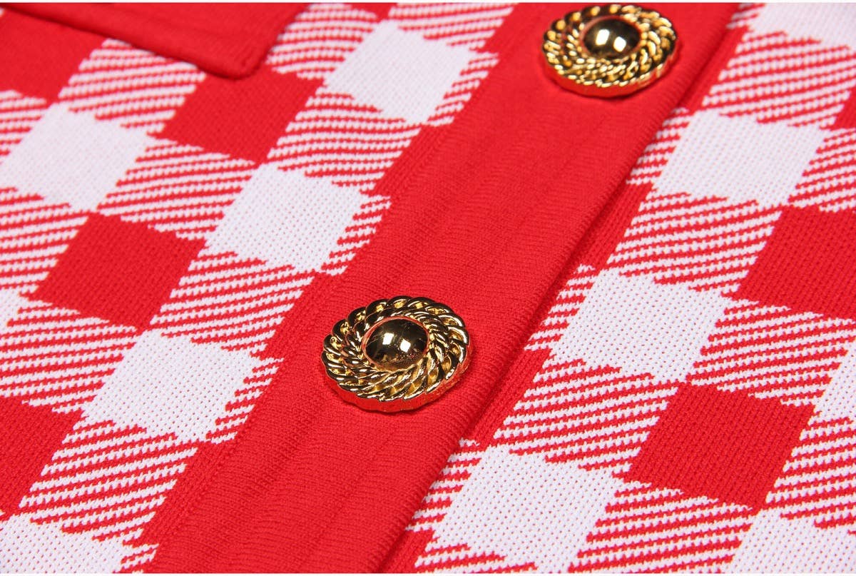 Productseeker - Wholesale Cardigan - Women's - JK071 Chic Plaid Cardigan Jacket - Autumn Essential9