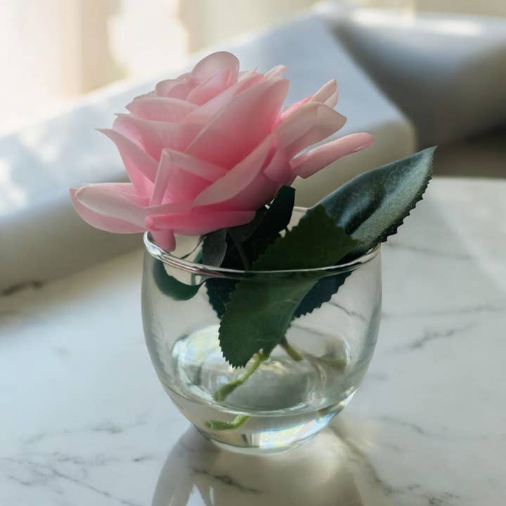 Simply Elegant By Tara - Wholesale Artificial Flowers - Pink Rose | Real Touch Rose Faux Water| Rose Centerpiece1