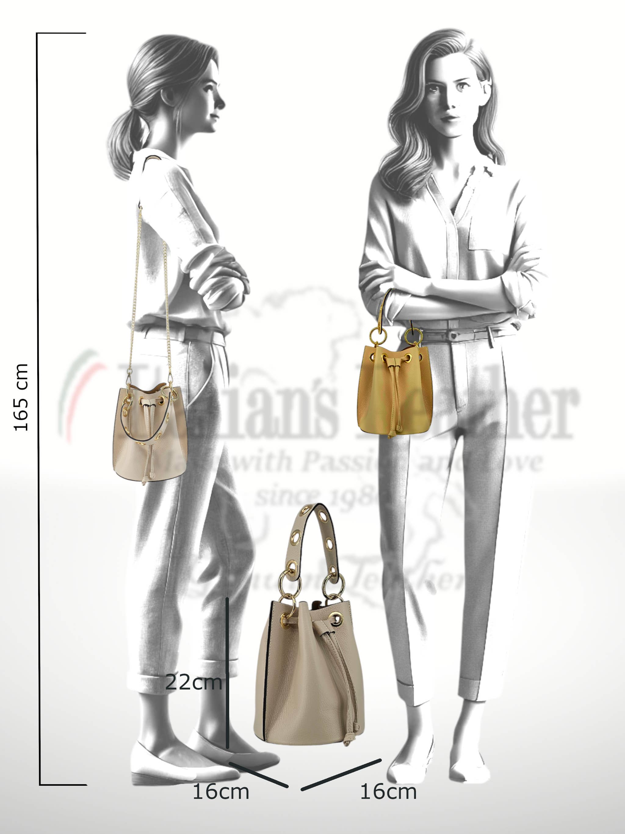 ITALIAN'S LEATHER - Wholesale Shoulder Bag - Women's - King Cowhide Bag 22022647