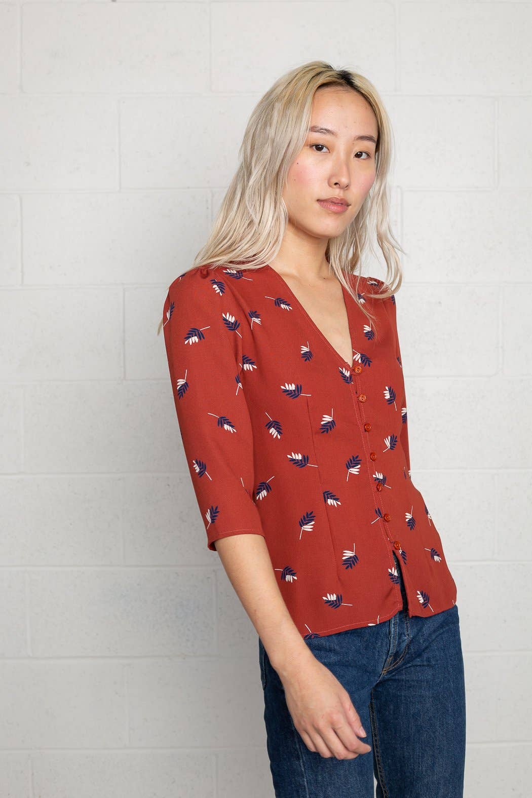 NLT - Wholesale Button Down Shirt - Women's - Eastyn Top1