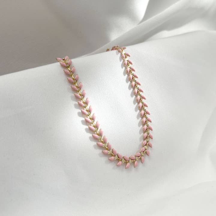 Industrial Jewellery Ltd – wholesale Link & chain bracelet – Marni Bracelet Gold and Pink