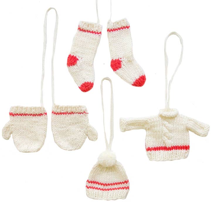 Holiday Ornaments Little Knits Set (4pcs) and other Purchase Wholesale string knit gloves. Free Returns & Net 60 Terms on Faire trending on Faire.