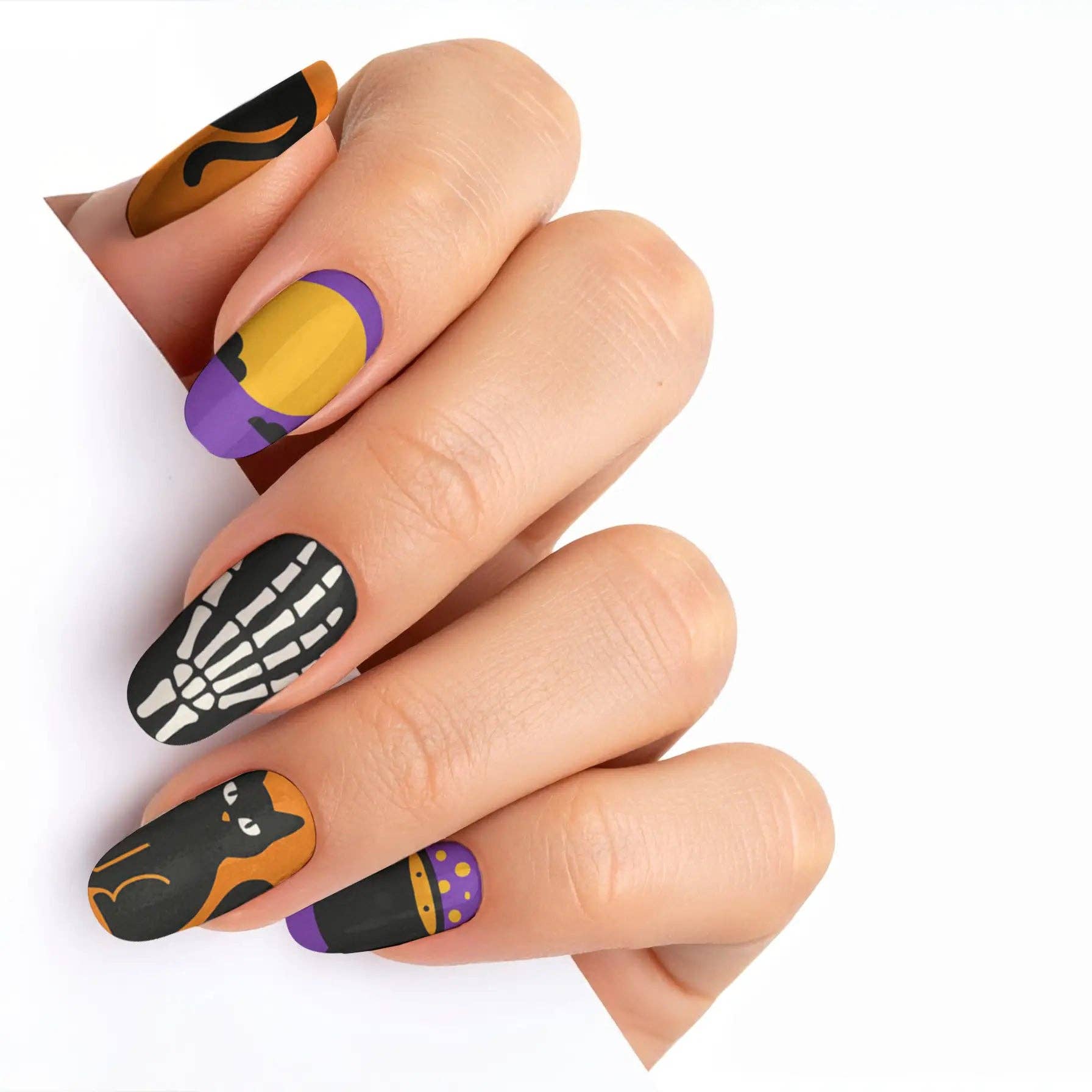 FYNE BODY - Wholesale Press-on/fake nails - Eclipse Enchantment Black Halloween Press-On Nails72