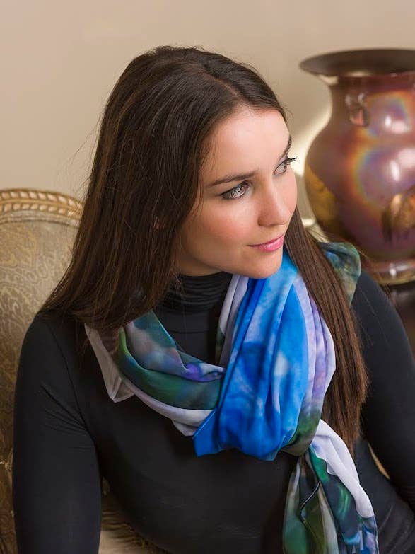 „Ella“ Chiffon tørklæde/Sarong for engroshandel hos Lady Barbara Pinson Artist