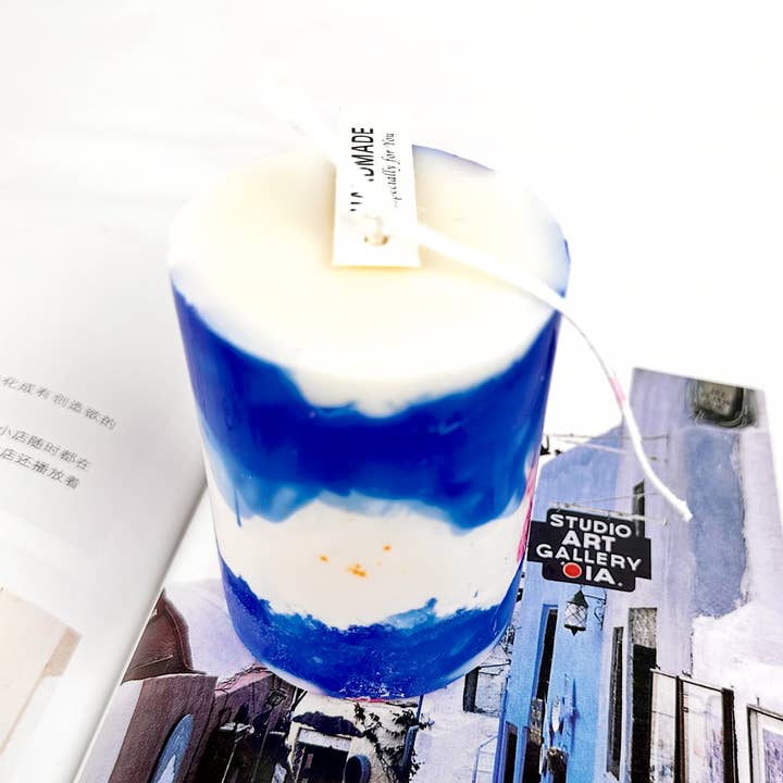 Poème en Cire — Egeo Azure Wax Tableau for wholesale by Zenaural