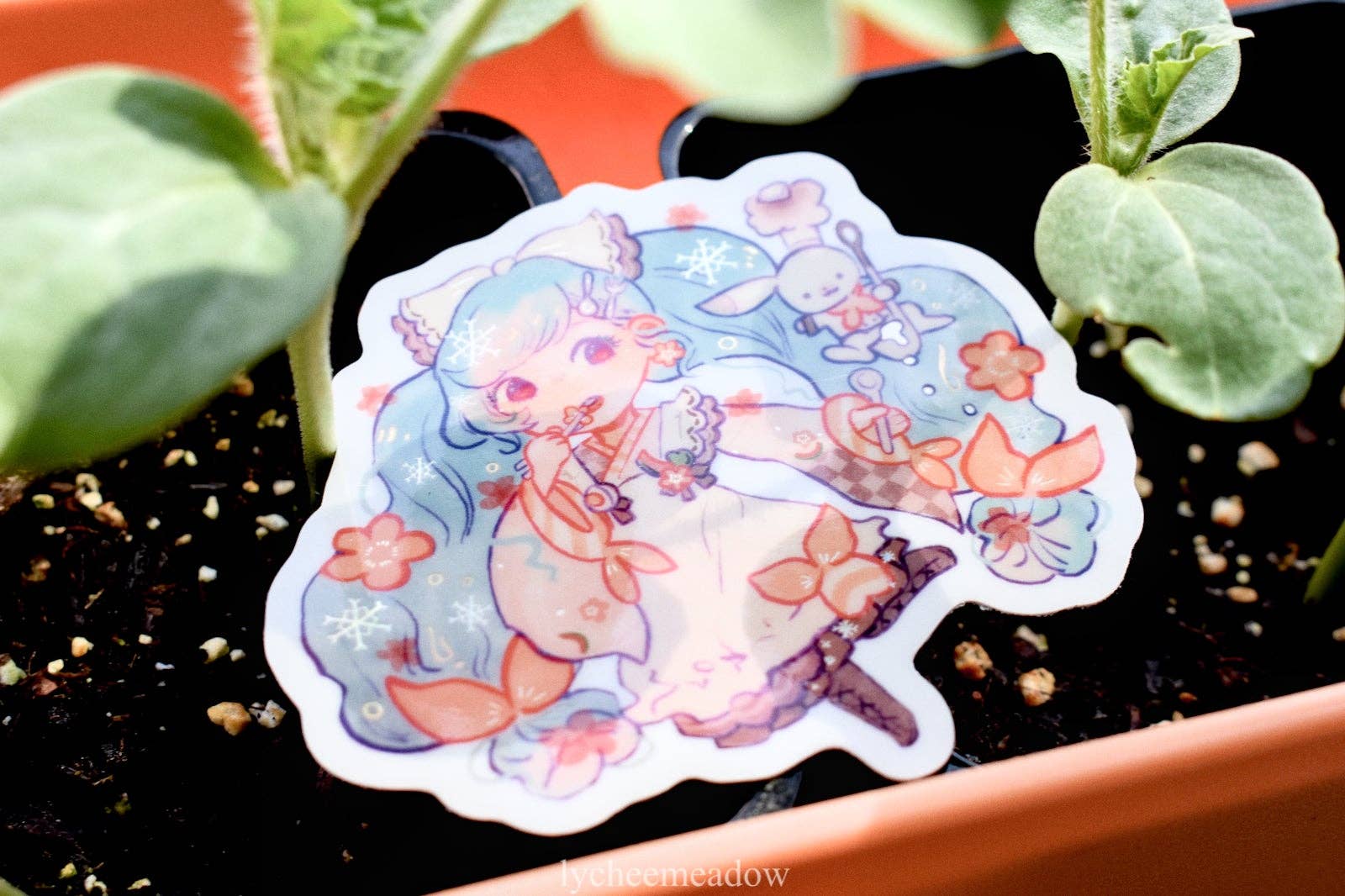 Lycheemeadow - Wholesale Sticker - Miku: Snow Miku 2024 Holographic Vinyl Sticker2