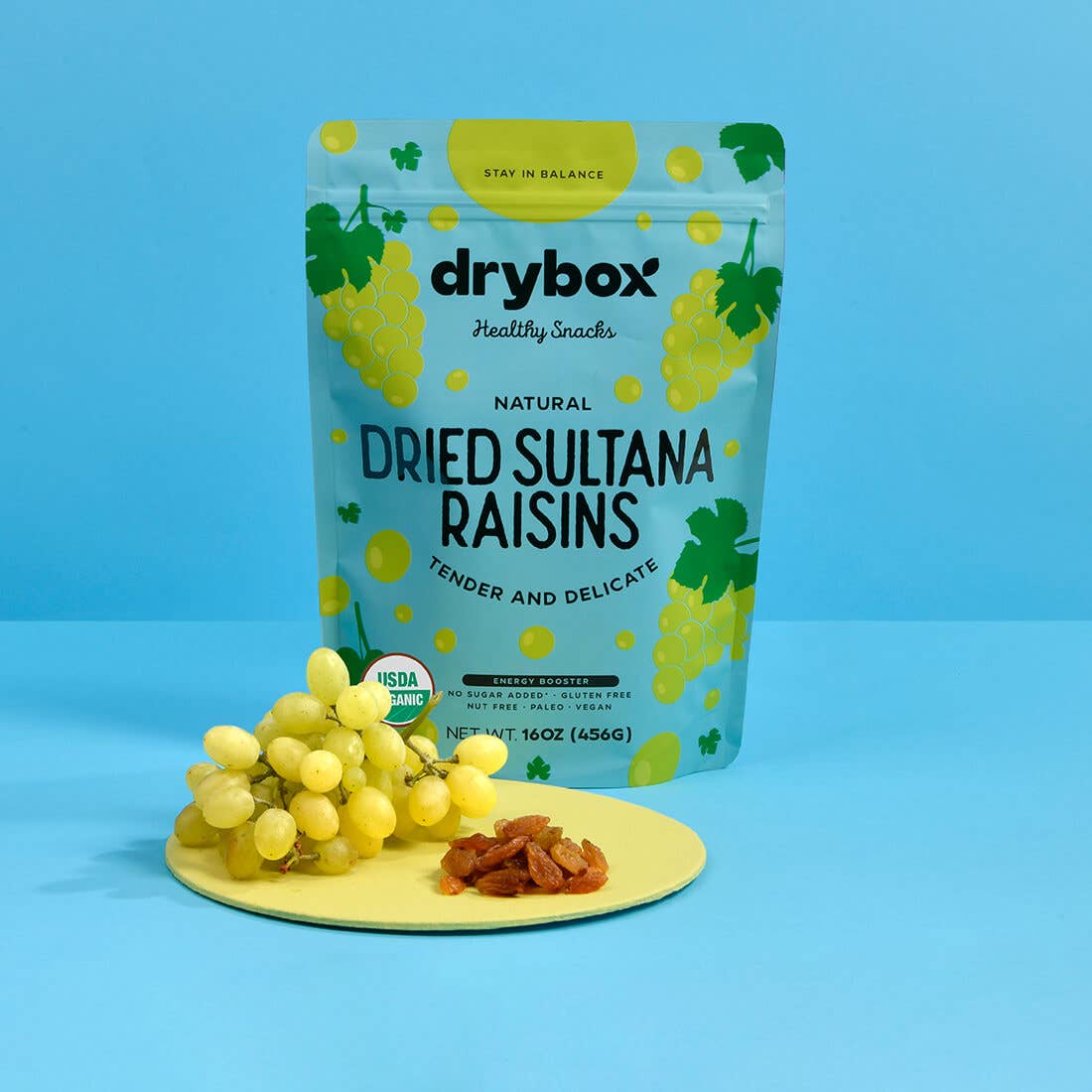 DRYBOX - Vendita all'ingrosso Frutta secca/disidratata - Uvetta sultanina essiccata Drybox, 1 kg x 3 confezioni sfuse