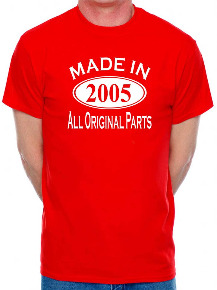 Made in 2005 18th Men's Birthday T-Shirt Age 18 for wholesale by Print4U