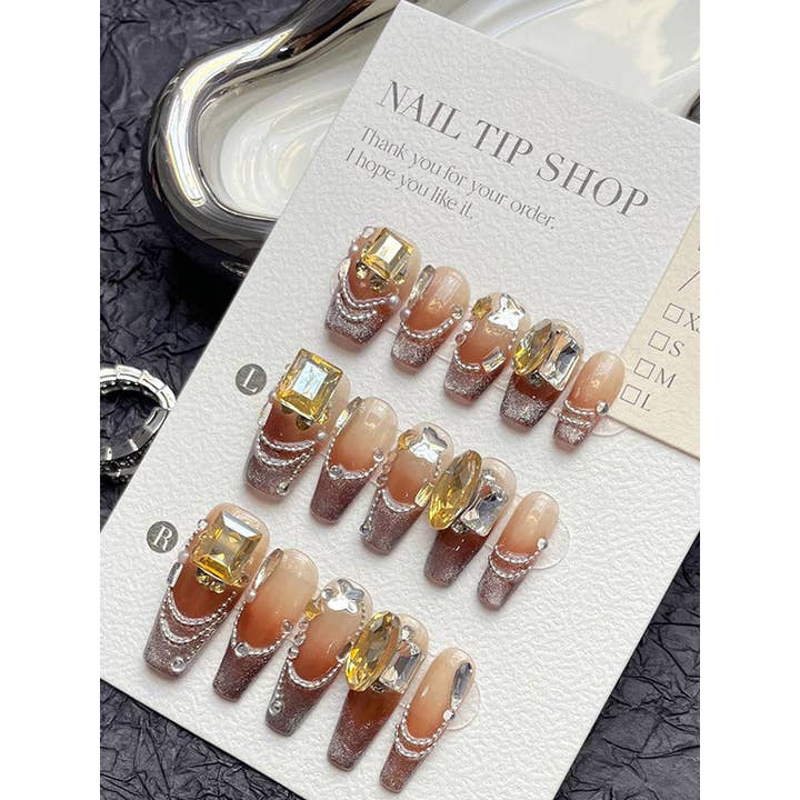 StyleGalX – Großhandel Aufpress-/Fake-Nägel – Abnehmbare Drücknägel mit Strasssteinen5