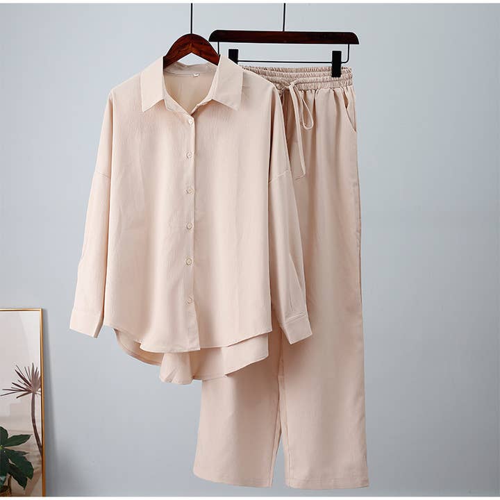 Sweetkama - Wholesale Top & Pant Set (NOT Loungewear) - Women's - Sweetkama Ladies Solid Color Top & Pant Daily Set