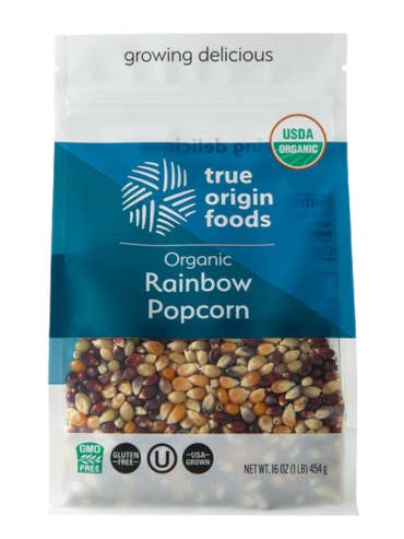 Økologisk Rainbow Popcorn - (6 - 1 Pund Tasker) for engroshandel hos True Origin Foods