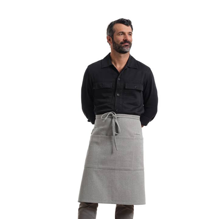 Long Waist Bistro Apron – Adjustable Cotton Workwear for wholesale by MEEMA