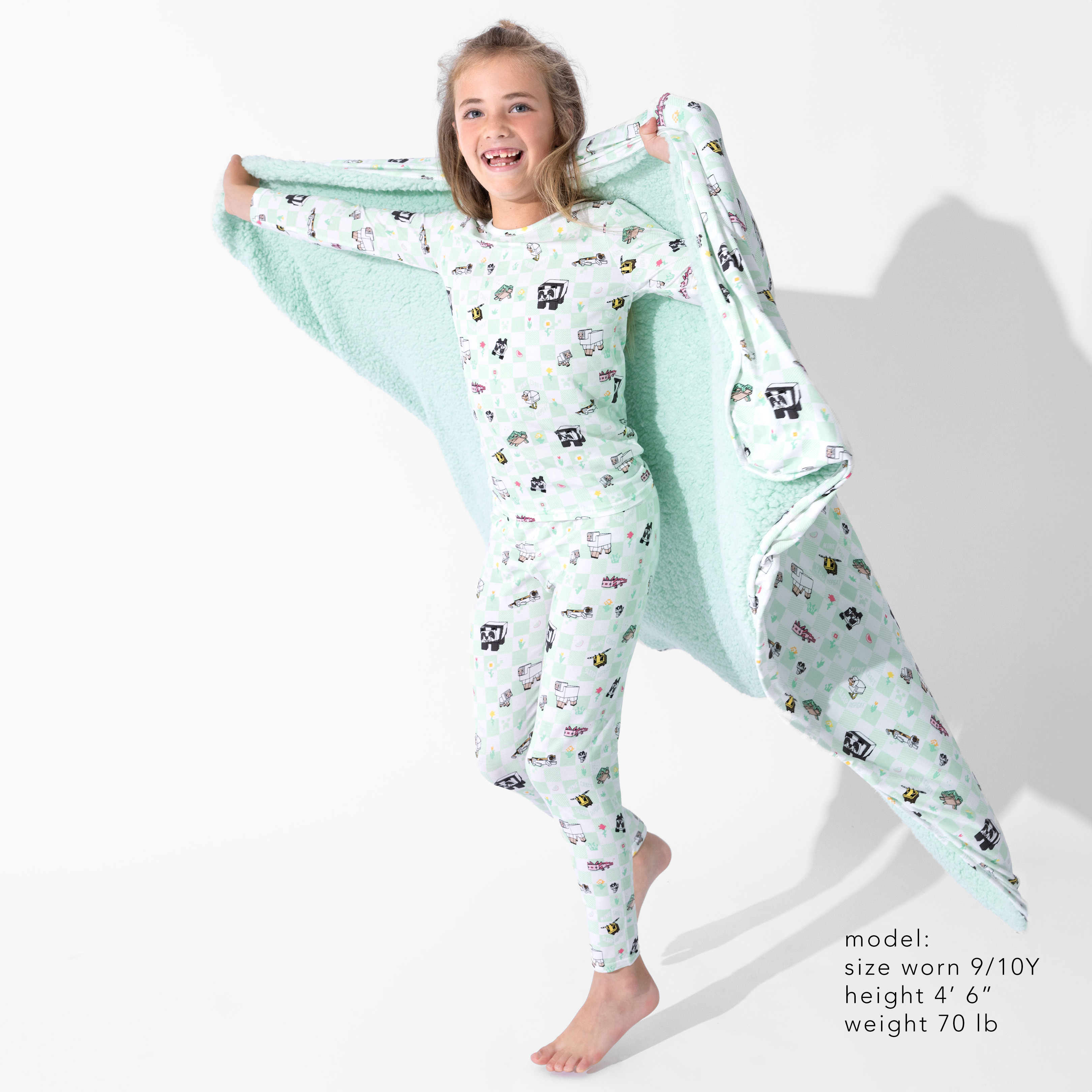 Bellabu Bear - Wholesale Sleepwear Set - Kids - Minecraft Sleep Repeat Bamboo Kids Pajamas3