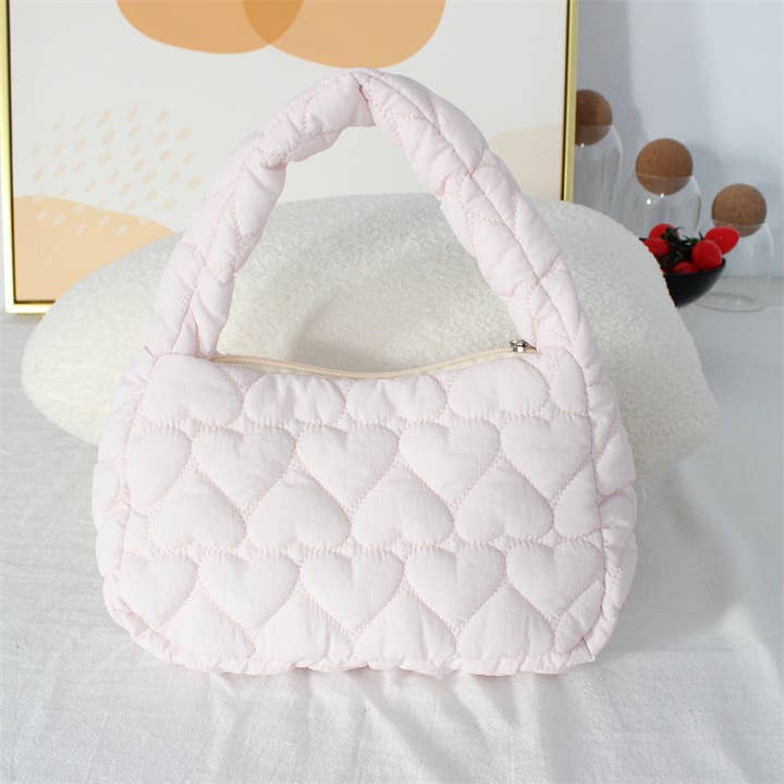 Tickled Teal - Wholesale Tote Bag - Women's - Quilted Heart Mini Tote Bag9