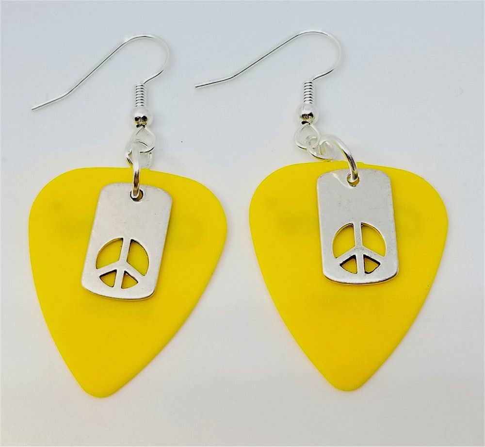 Simply Raevyn - Wholesale Dangle Earrings - Small Peace Sign Cut Out Charm Earrings10