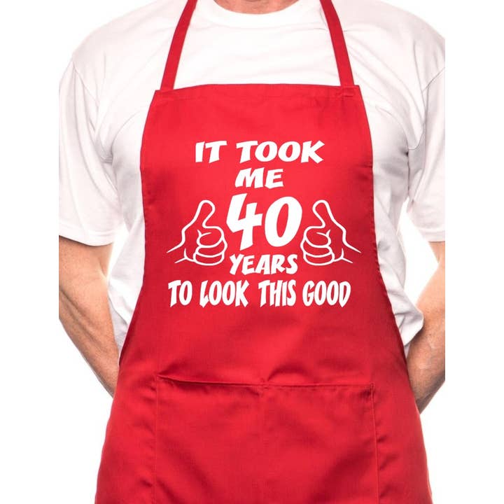 Print4U – wholesale Apron – 40th Birthday It Took 40 Years BBQ Funny Apron