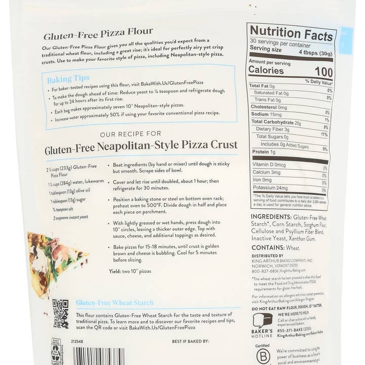 Everyday Supply Co - Wholesale Gluten-Free Flour - Gluten-Free Pizza Flour - 2lb (Case of 4) by King Arthur1
