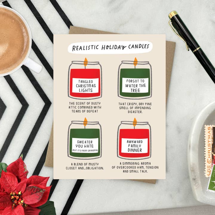 Barone and Co. - Wholesale Season's Greetings Card - Holiday Candles4