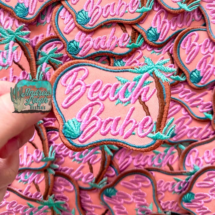 ALD EXCLUSIVE- Beach Babe Embroidered Patch for wholesale by Andrea Leigh Designs