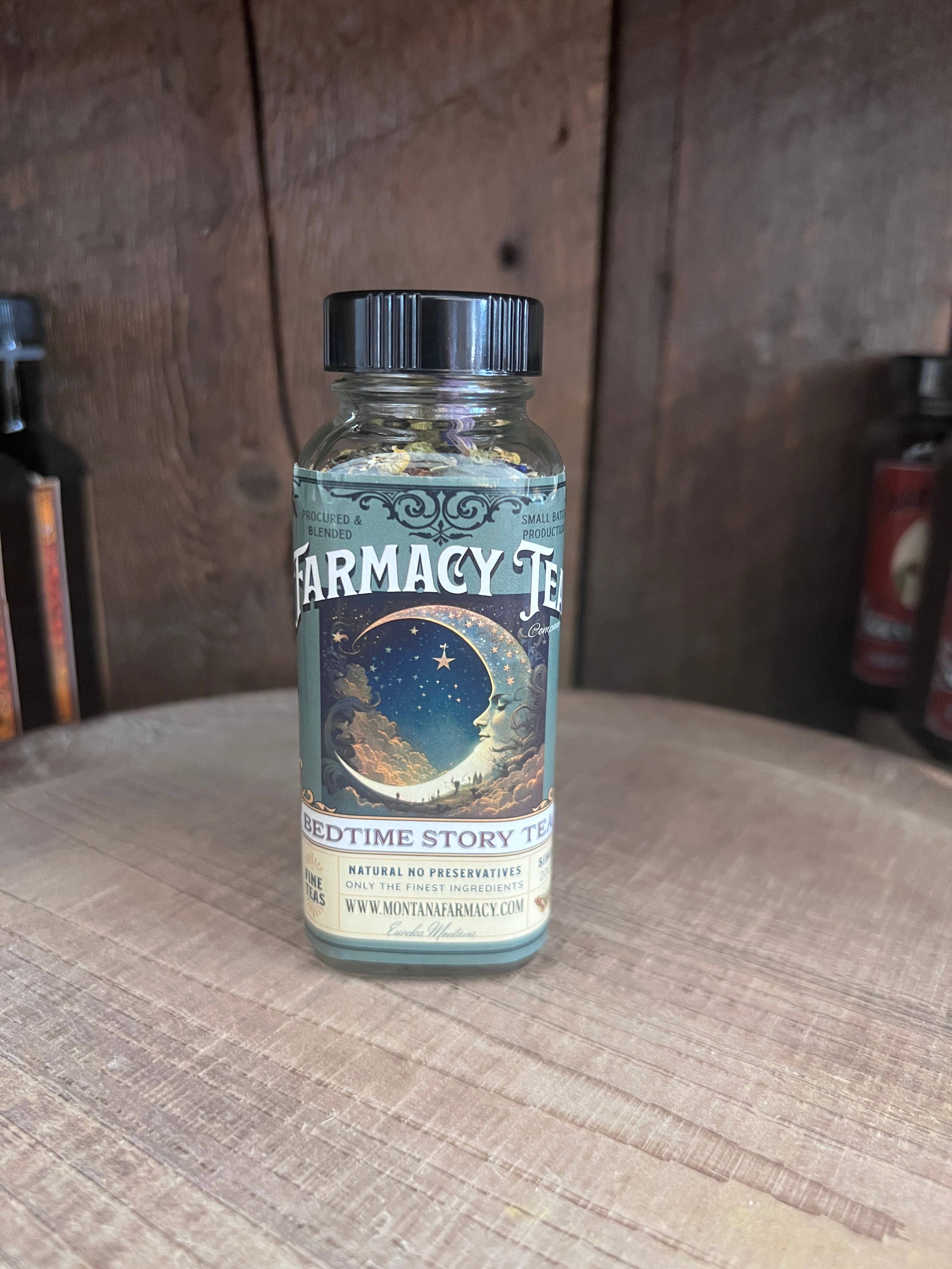 Montana Farmacy - Wholesale Loose Tea - Bedtime Story Herbal Tea Blend vintage moon Glass jar3