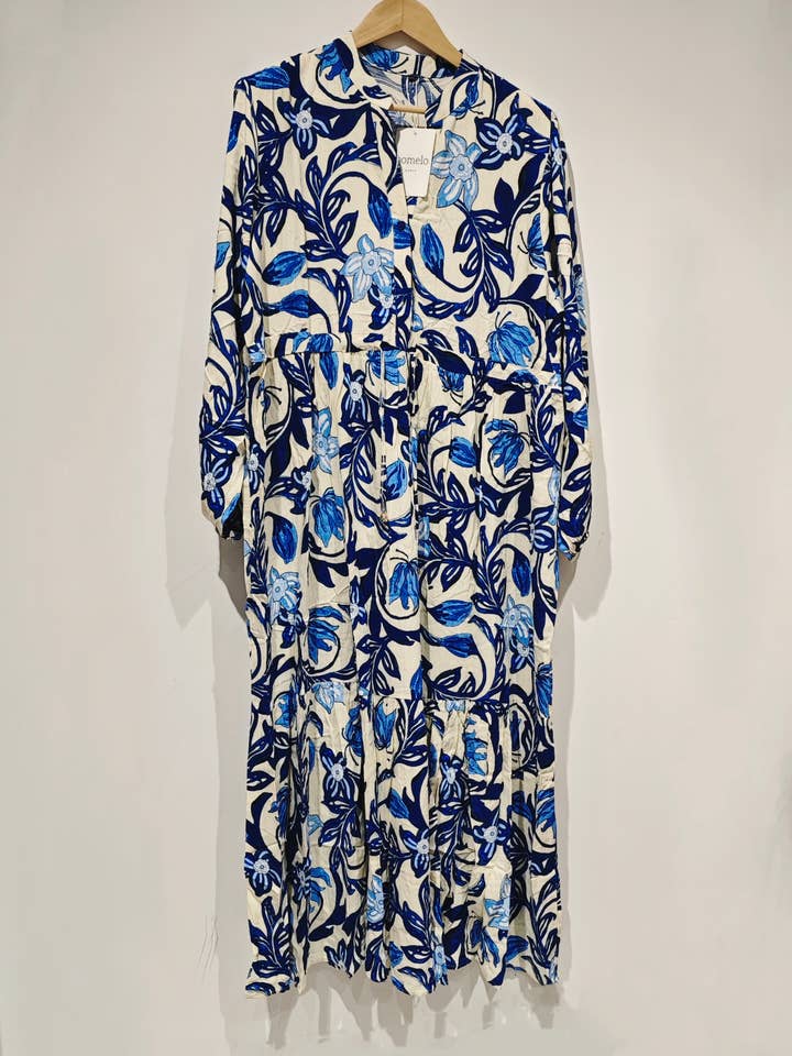 Vestido longo estampado CN Z2566 por atacado de Pomelo paris