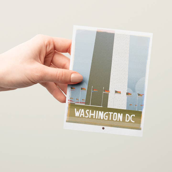 The Culture Curious - Wholesale Postcard - Rainbow flags at the Washington Monument postcard5