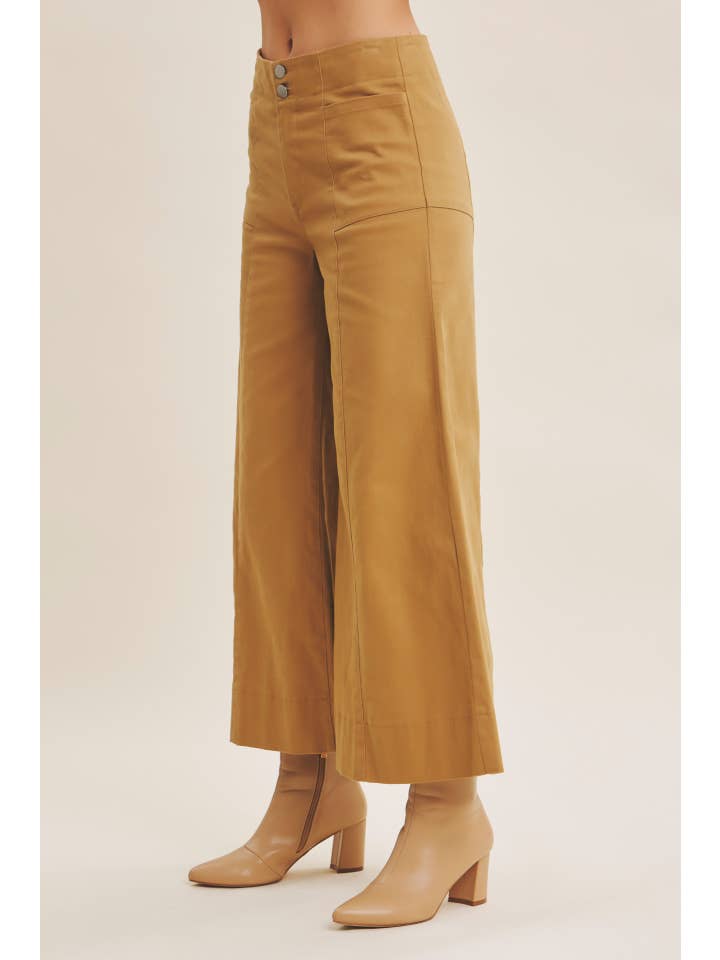 in february - Vente Jean – femme - PANTALON COURT À JAMBES LARGES ET TAILLE HAUTE EXTENSIBLE25