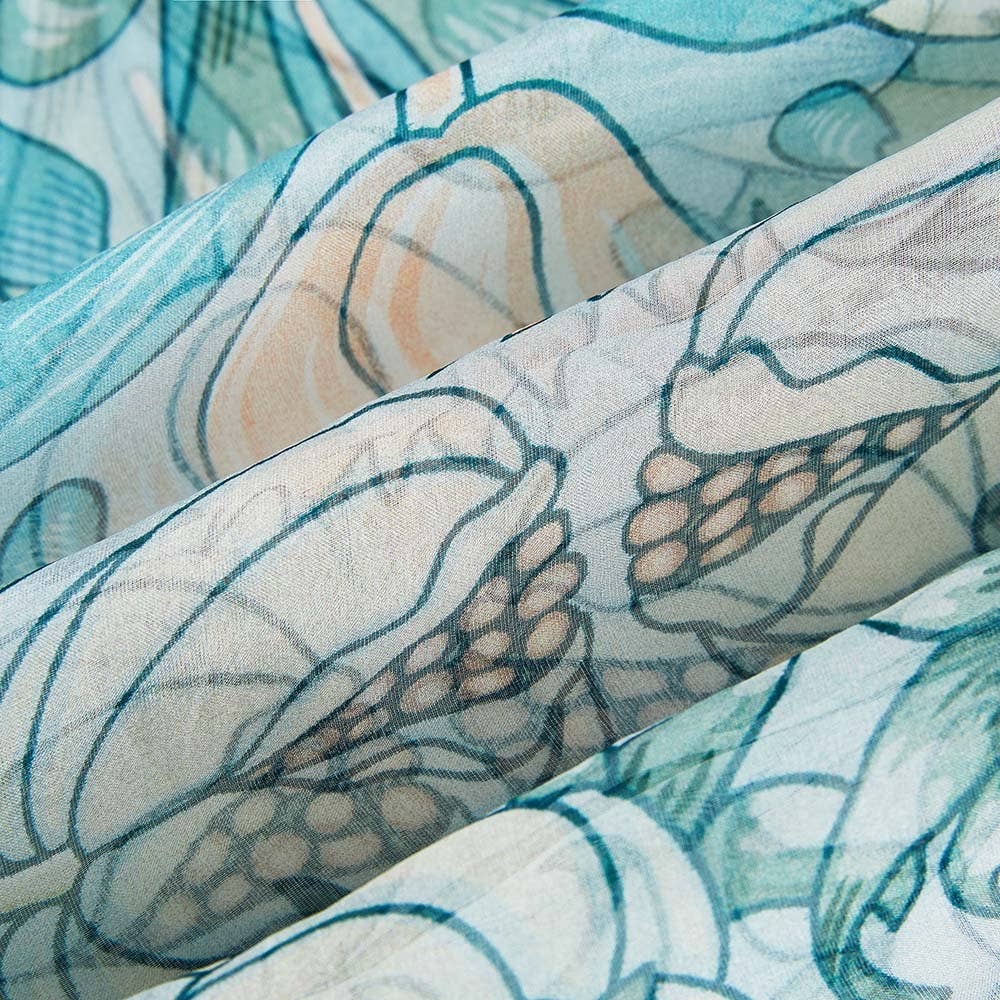 Signare Tapestry - Wholesale Scarf - Women's - William Morris Pomegranate & Lily - 100% Pure Silk Scarf3