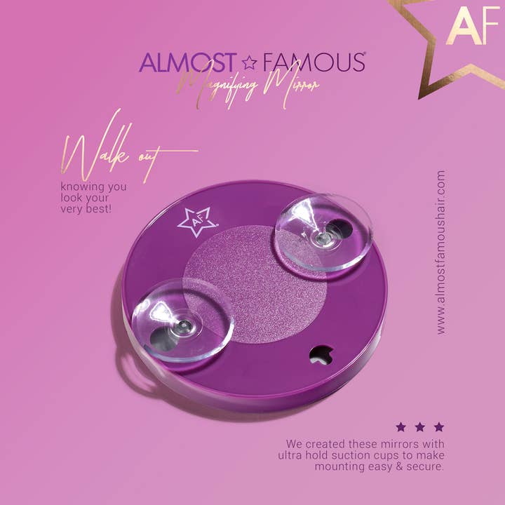 Almost Famous - Wholesale Vanity Mirror - 15X Vanity Mirror with Suction Lock