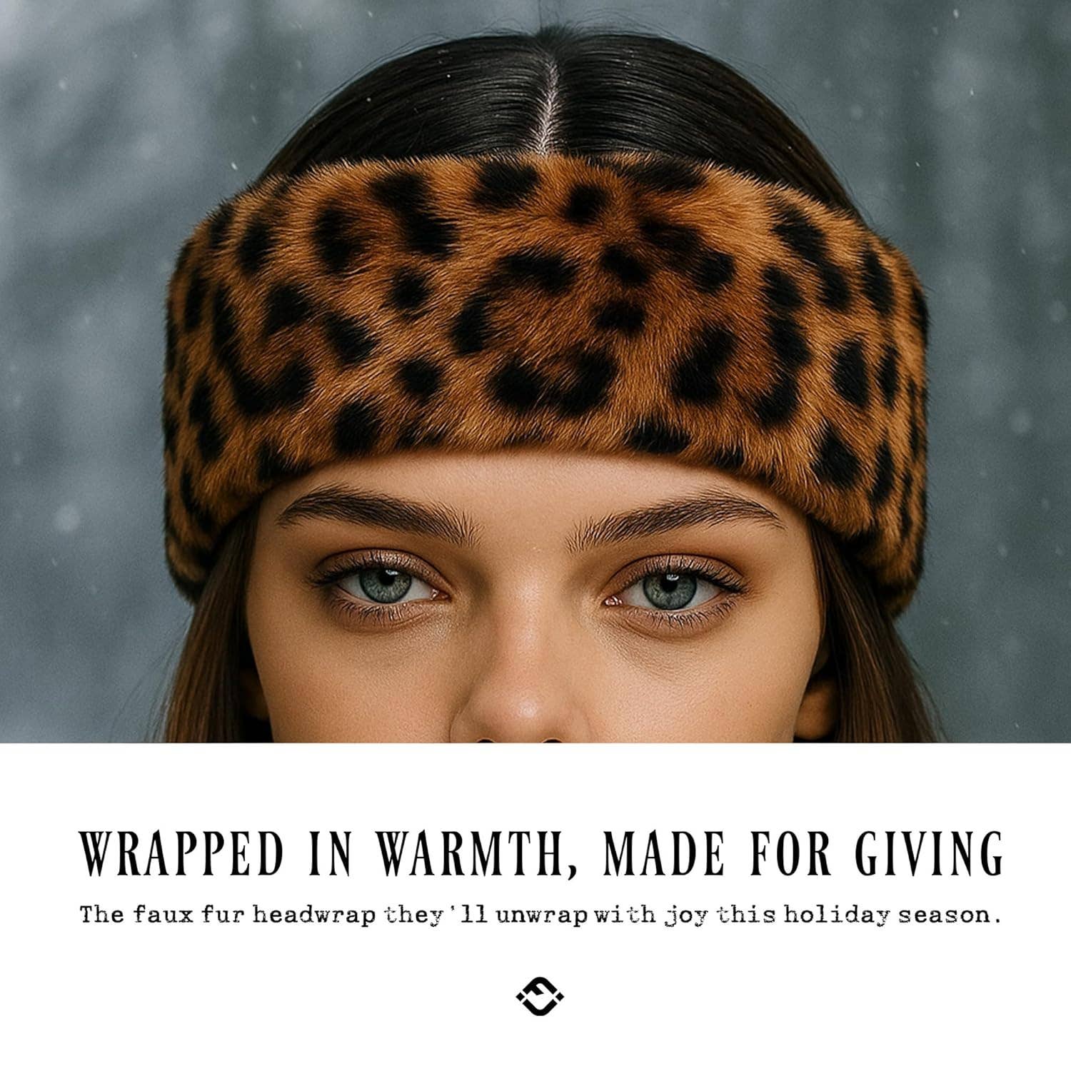 Funky Junque – wholesale Fashion headband – women's – Faux Fur Lined Winter Headband - Leopard - Latte5
