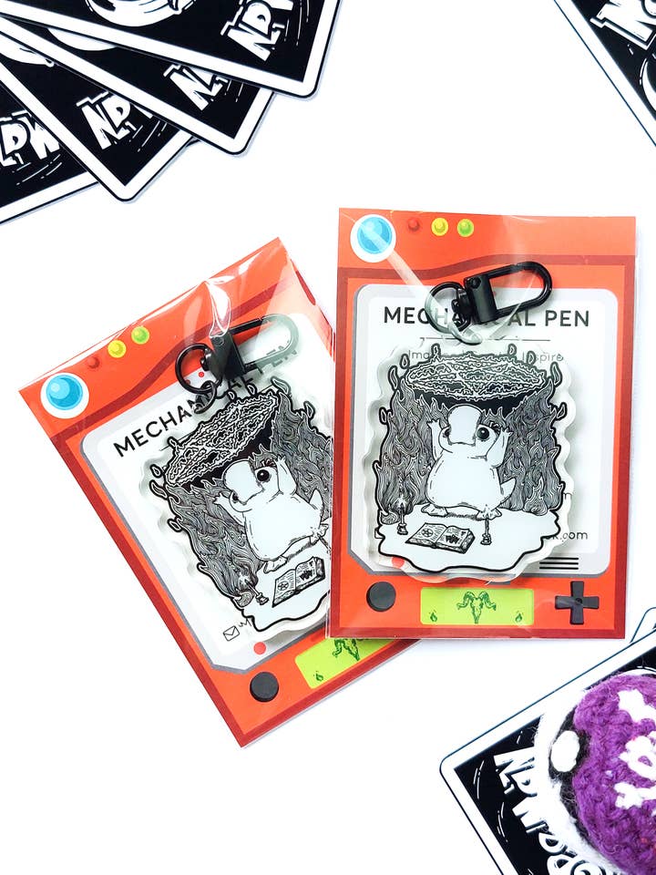 Anhänger aus Acryl, Motiv Satanic Psyduck, Pokémon-Schlüsselanhänger für den Großhandel von MechanicalPen