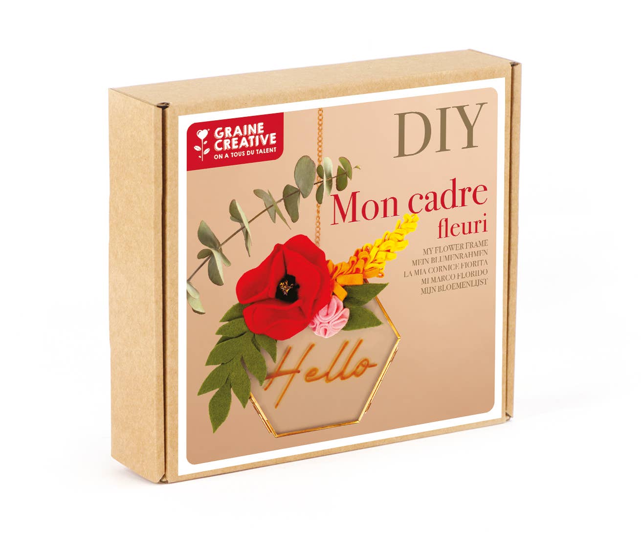 Graine Créative - Vente Kit de bricolage - KIT DIY DECO CADRE FLEURI3