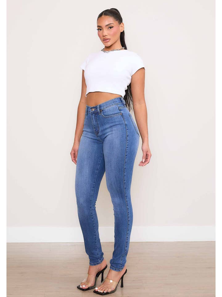 Medium Stone Everyday Skinny Fit Jeans for wholesale on Faire4