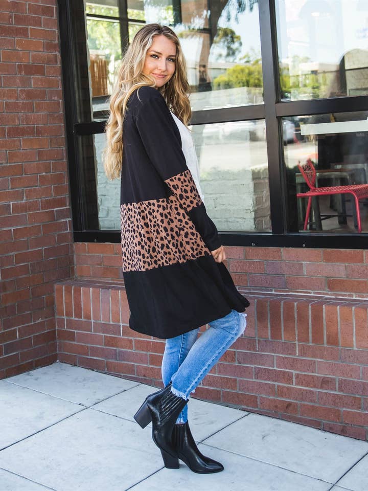 Tickled Teal - Wholesale Cardigan - Women's - The Briana Colorblock Cardigan11