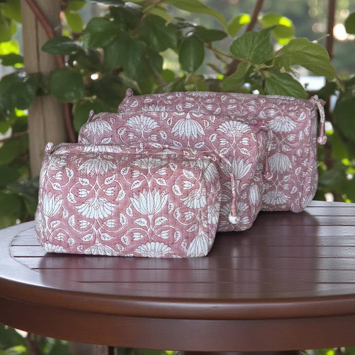 Set of 3 Pouches | Blush for wholesale by Aakriti