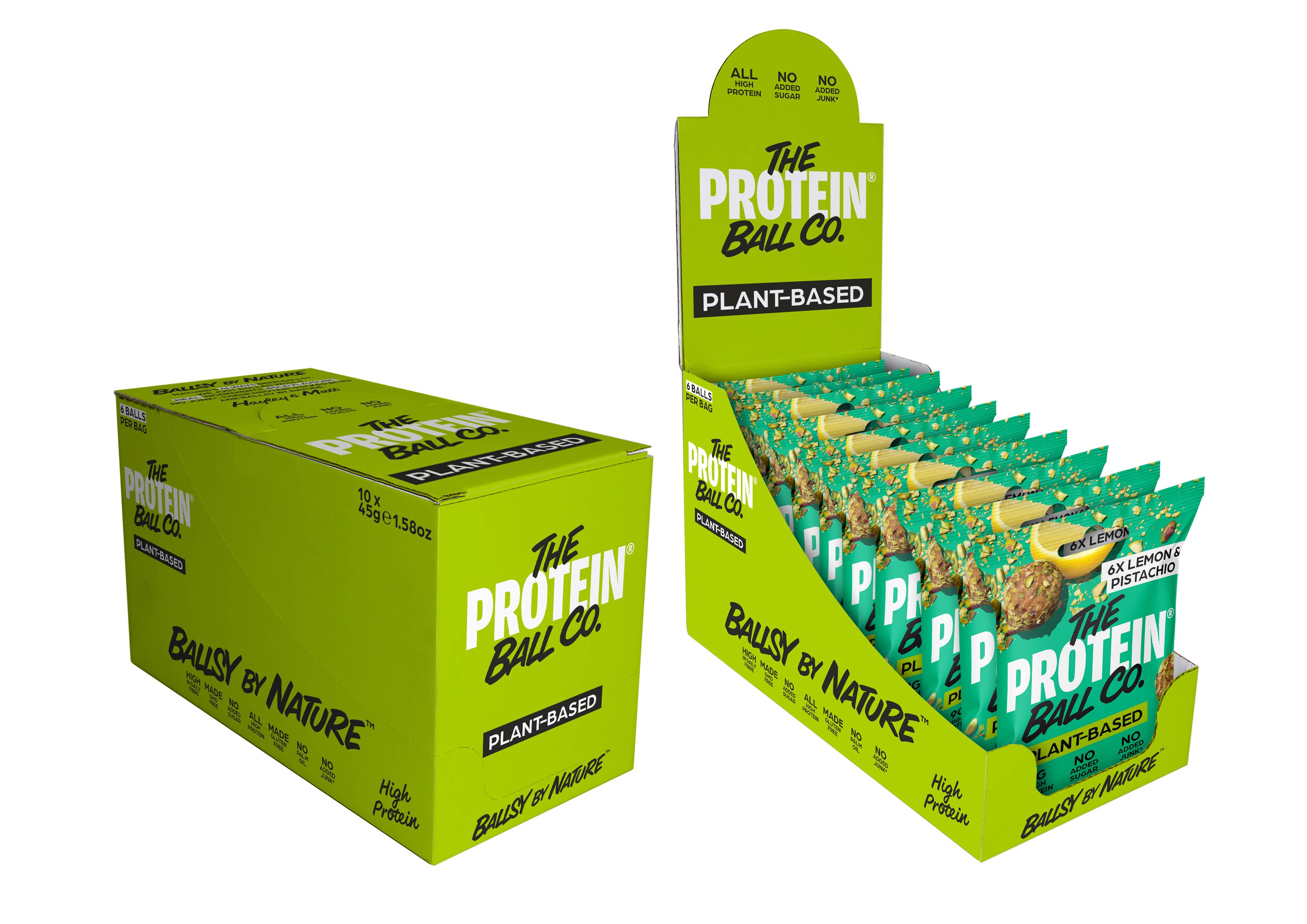 The Protein Ball Co - Wholesale Snack Bar - LEMON & PISTACHIO -  Plant-Based - Protein Balls 10 x 45g2