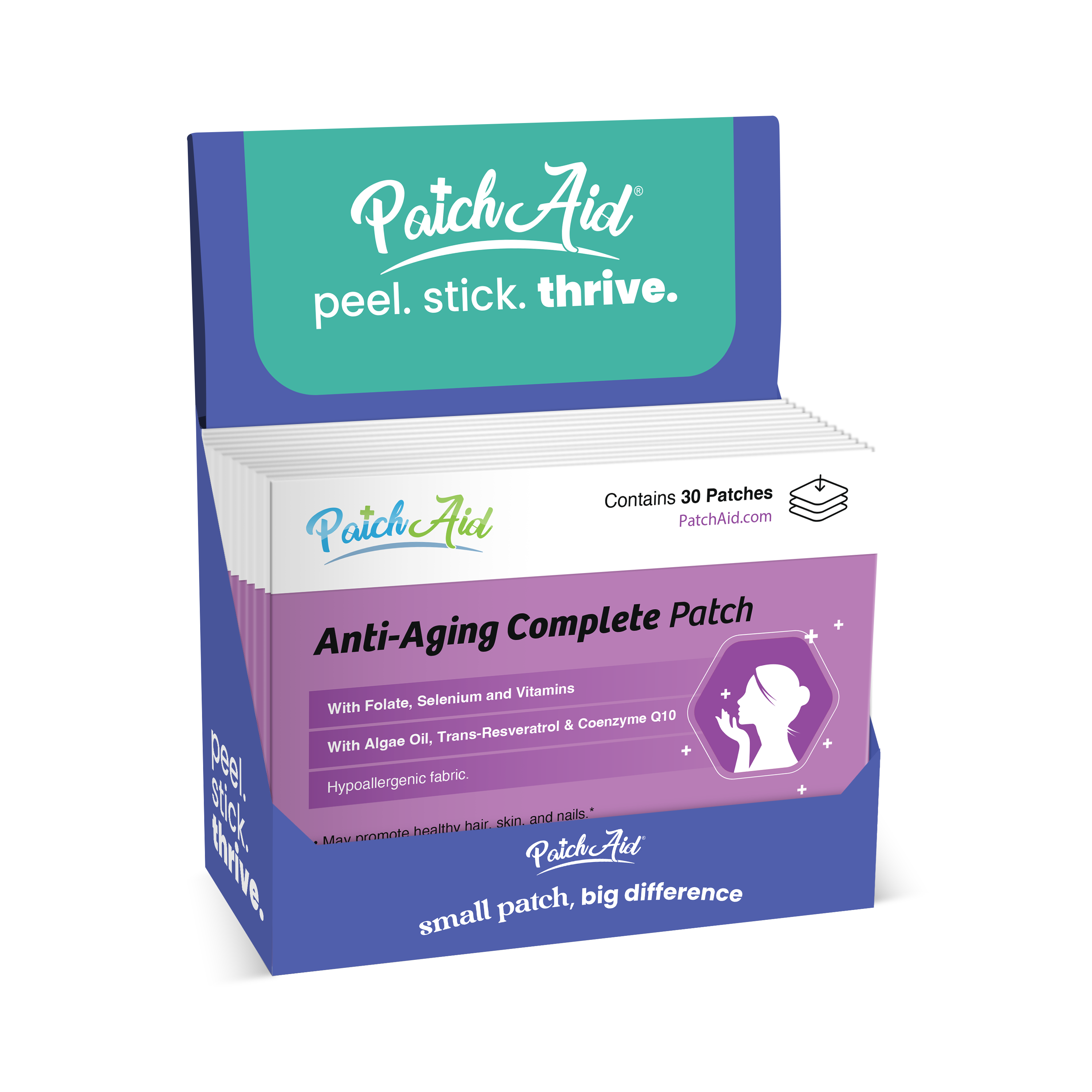 PatchAid - Wholesale Oral Supplement/Vitamin - Anti-Aging Complete Vitamin Patch - Skin Health & Vitality0