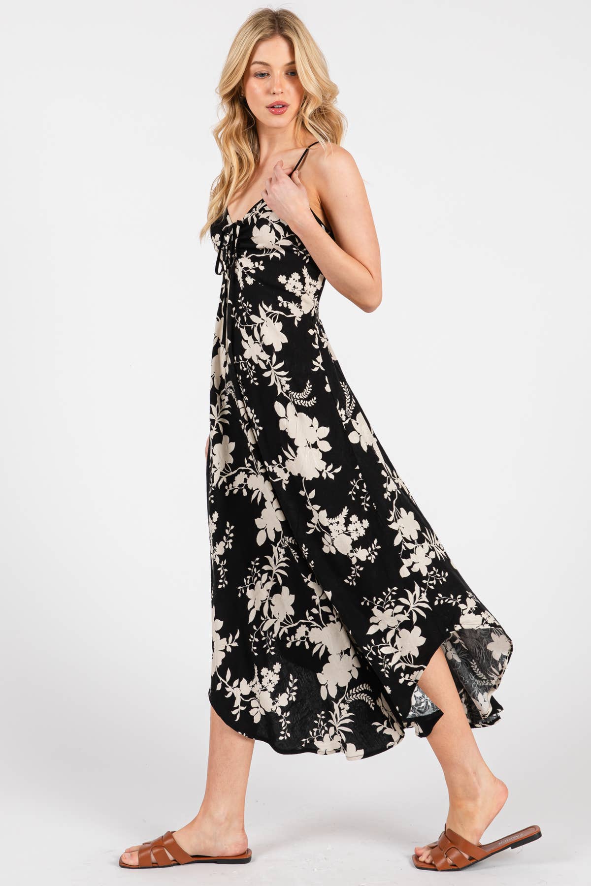 Final Touch - Vendita all'ingrosso Vestito - Donna - Vestito sottoveste in raso di rayon stampato floreale - VD17412B418