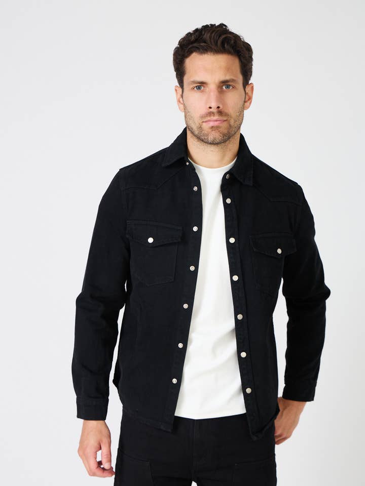 TOP MONDAY - Wholesale Shirt Jacket/Shacket - Men's - Men's Denim "Western" Overshirt - Slim Fit4