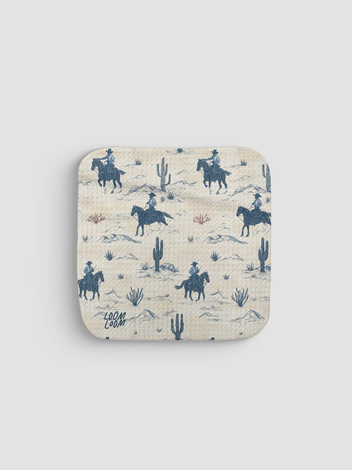 Cowboy Blues Dishcloth for wholesale by Loom Loom