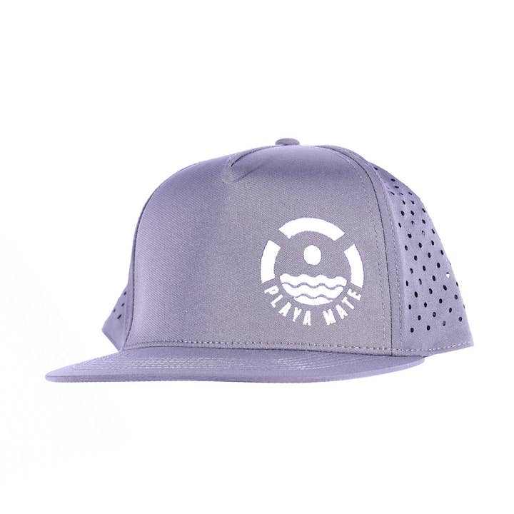 Grey Floating WaterProof Snapback Hat for wholesale by Playa Mate