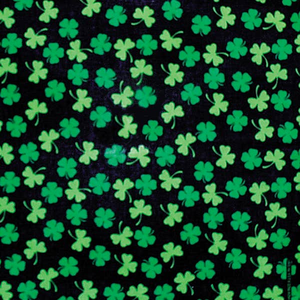 Shamrocks - Bandanna - 22" MADE IN USA for wholesale by The Bandanna Company