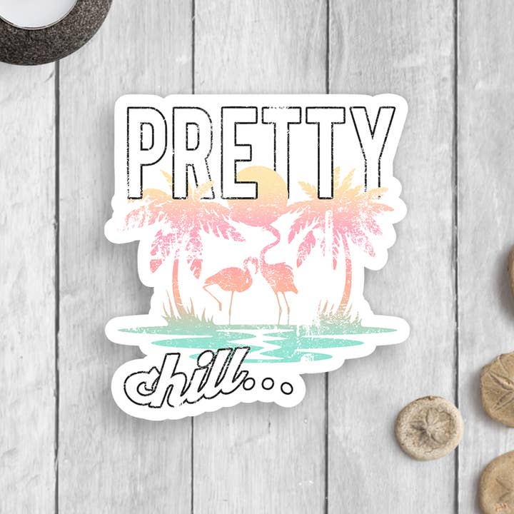 Expression Design Co - Wholesale Sticker - Pretty Chill Vinyl Sticker