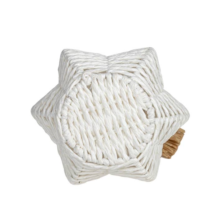 Foreside Home & Garden - Wholesale Decorative Tabletop Object - Decorative White Woven Rope Pumpkin Fall Decor2