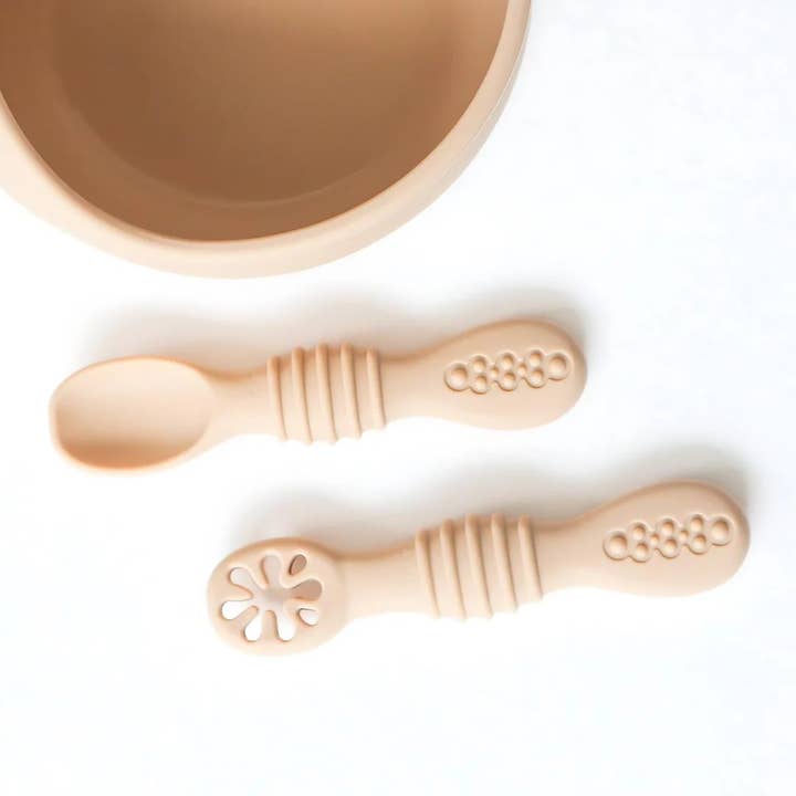 Infant Training Spoons for Self Feeding - Almond for wholesale on Faire4