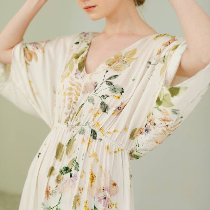 DrifWoo - Wholesale Nightgown – Women’s - Blossom Floral Print Nightshirt Pajamas Dress Boho Clothing2